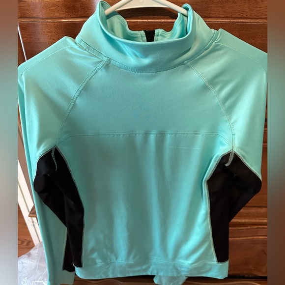 Victoria's Secret PINK Aqua and Black Pullover - Picture 3 of 5